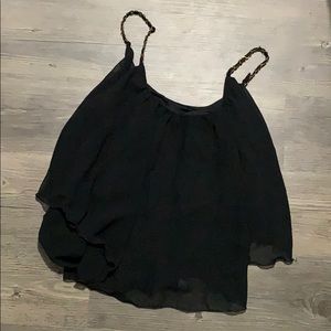 Dressy black crop top